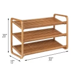 Bamboo 3-Tier Shoe Shelf