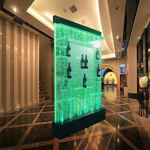 Bar lounge decor bubble wall used as luxury whiskey wine cabinet