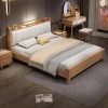 bedroom furniture Home bett storage bed queen cama matrimonial luxury bed wooden frame Muebles king size bed complet Lit en bois