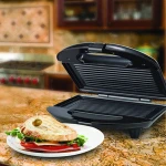 Beeman 3 In 1 Mini Electric Breakfast Panini Press Waffle Bread Sandwich Toaster Maker Machine Grill Plate