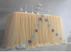 Best Price Tulle Wedding Table Skirt