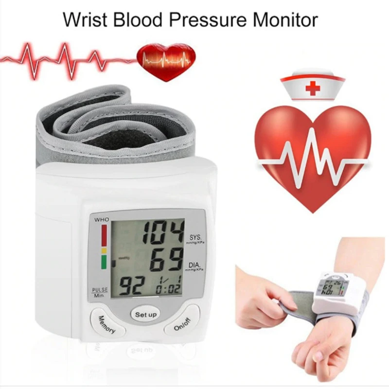 Best Quality Family use Healthy  Blood Pressure Monitor Automatic Wrist Watch Body Monitor