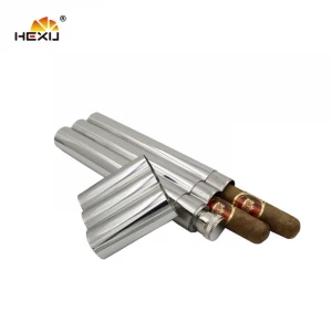 Best Selling Products In Europe Stainless Steel Cigar Hip Flask With Cigarette Case Tube