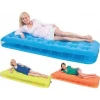 Bestway Comfort Quest Fashion transparent pvc Flocked Air Bed - Inflatable Single Sized Air Mattress - Orange/yellow/blue