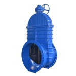 Big size DN1200 cast iron ductile iron resilient seated rubber wedge gate valves