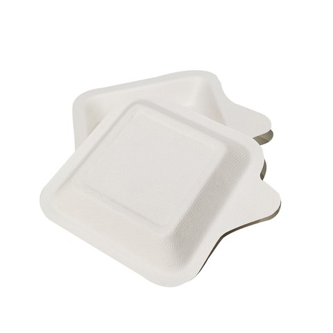 Biodegradable cake tray Pastry tray, small square plate paper plate