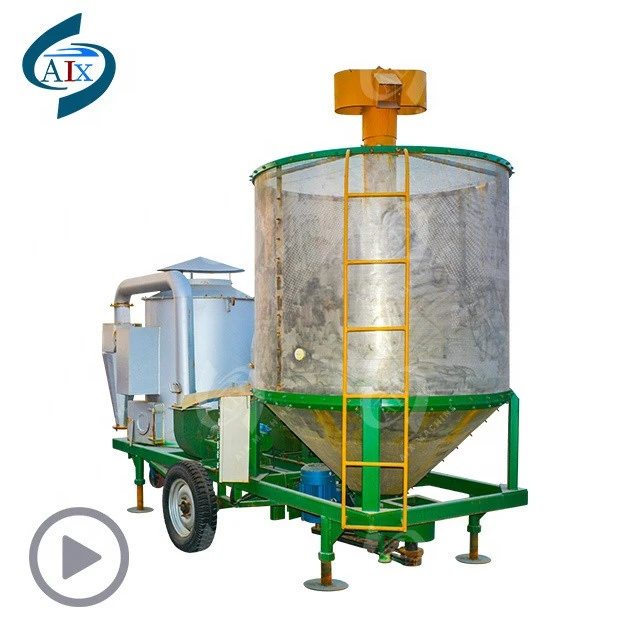 Biomass diesel burner continuous flow seed batch spent rice grain dryer