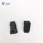 Black color tiny swivel metal badge clip