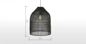 Black Indoor Decor Bamboo Rattan Lampshade Lighting Fixtures Chandeliers Decor Lamp