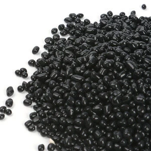 Black round crushed rock smooth fire glass gravel for fish tank Succulent decoration