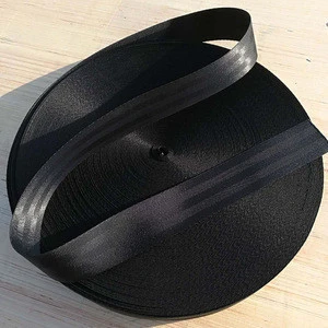 Black seatbelt polyester webbing strap