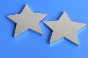 blank silver star shape paper weight metal with velvet
