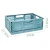 Import Blue Color Custom Logo Folding Plastic Basket Crate for Home Organize from China