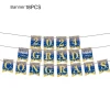 Blue Graduation Season Decoration Kit Graduation Banner Cake Card Spiral Pendant  Ornament Graduation Party Decorations