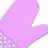 Blue Silicone Kitchen Rubber Oven Mitts With Handle Dotted High Temperature Slip-resistant Cotton Silicone Microwave Oven Mitten