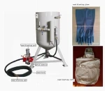 Boat sand blasting equipment with air filter sandblast helmet / open type manual and portable sandblaster