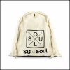 Boutibox BB-T54 Yiwu Customized Drawstring-Small-Gift-Canvas pouch with thick rope sealing Fabric Crafts