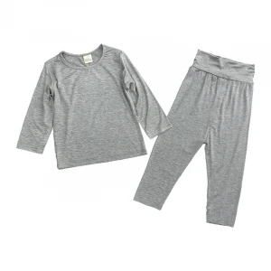 Boutique Unisex Girl Boy Long Sleeve Bamboo Cotton Pajamas Baby Set Toddler Lounge Wear Pants Sets Baby Sleep Wear