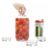 Bpa free pickle fermentation weights glass for easy fermenting