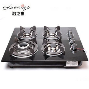 Built-In Tempered Glass Domestic 4 Burner Lpg Gas Hob Propane Gas Stove Cooktops