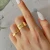 Import Butterfly Ring Set Couple Jewelry Accessories Trendy Rings Set 18K Gold Plated Stainless Steel Open Stacking Ring Set from China