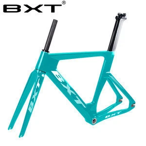 BXT full carbon track frame road frames fixed gear bike frameset fork seat post