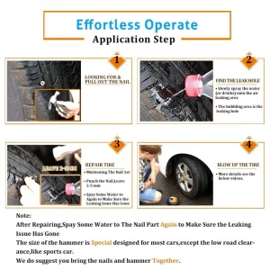 Car Tire Repair Kit - Car Tire Repair Tool Kit For Tubeless Emergency Tyre Fast Puncture Plug Repair Block Air Leaking For Car T