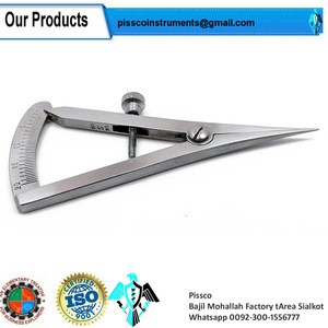 Castroviejo Measuring &amp; Marking Caliper 3.75 inch Straight 0-20 mm dental orthodontic instruments  Made in Pakistan By Pissco