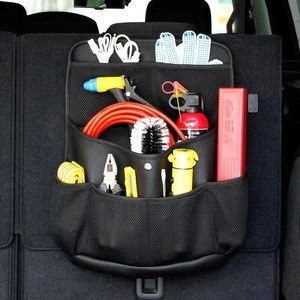 Ccollapsible Car Trunk Organizer Adjustable Backseat Storage Bag Net High Capacity Multi-Use Automobile Seat Back Organizers