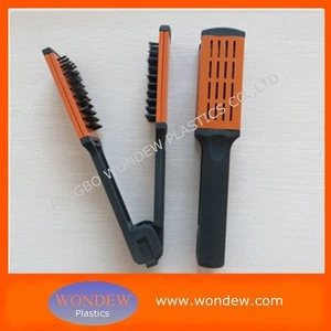 Ceramic hair straightener / Hair straightening brush with boar bristles