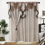 Charming Valance Design of Ameriacan Classic Jacquard Curtain