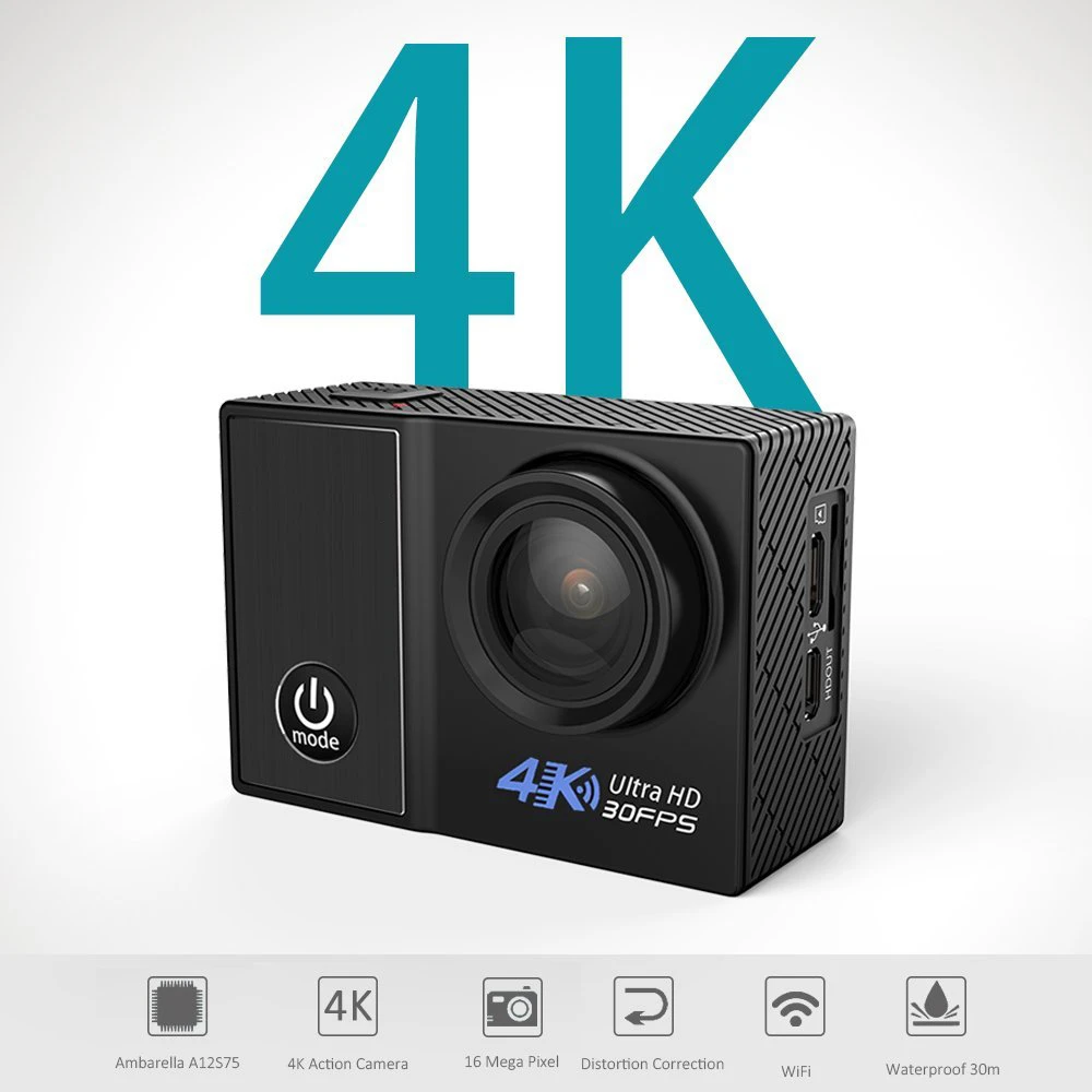 Cheapest Ambarella A12 Action Cam 4K 170 degree waterproof sports camera!
