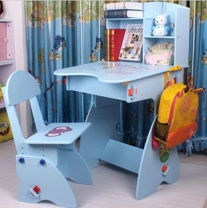 children toys new 2016 style High-grade children study multi-functional lifting Wooden table and chair sets