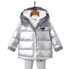 Children&#x27;s down jacket new children&#x27;s clothing 2 two sides wear reflective mirror laser fabric baby down jacket