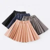 Children&#x27;s wear factory specializing in the production of children&#x27;s clothing girls skirts PU leather skirtsPleated skirt