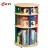 Import China Factory Price Hot Selling Modern Wooden Movable Book Shelf Revolving Magazine Rack for Office / Hotel from China