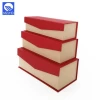 China manufacture red rectangle craft packaging paper flip gift box