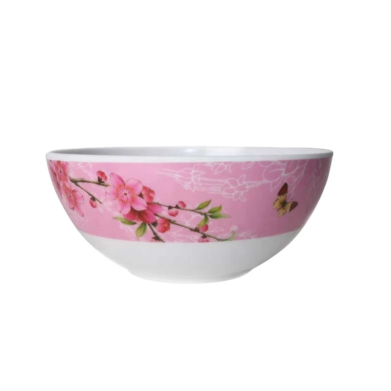 Chinese cheap noodle soup dinnerware plastic melamine round bowl