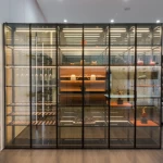 Chinese high-quality aluminum furniture beautiful glass display cabinet showcase