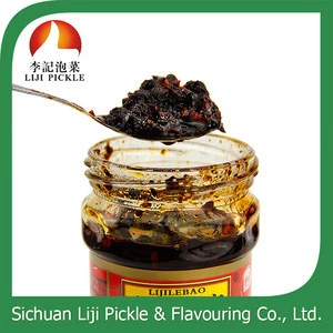 Chinese original taste fermented blank bean with chili oil, black bean sauce in bottle