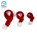 Christmas Dog Scarf Collar Pet Products knitted Christmas cat scarf for pet dog accessories for small dogs cats S M L