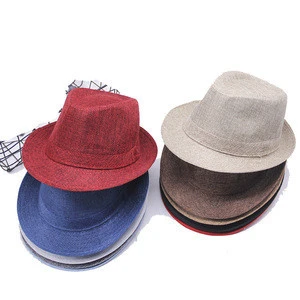 Classic Trilby Short Brim 100% Cotton Twill Fedora Hat