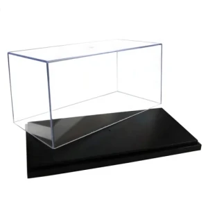 Clear Acrylic Display Box with Wood Base
