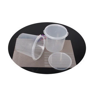 clear seafood container transparent plastic bucket with lid
