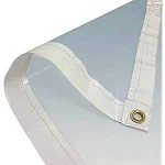 Clear Tarp Waterproof PVC Transparent Plastic Shed Cloth Greenhouse Sheet Covers Rainproof with Grommets, 400g