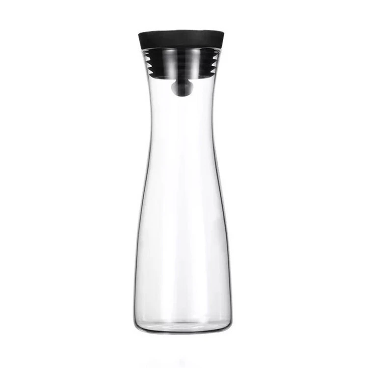 coffee 1300ml New Design Borosilicate Glass Water Pitcher / Carafe / Jug With Stainless Steel Filter Lid