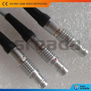 Compatible metal electric male to female circular connector and power wire harness