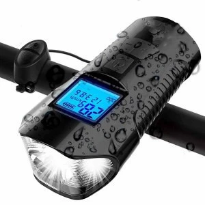 Computer Controlled Rechargeable Bicycle Front Light Cycling Flashlight with Horn