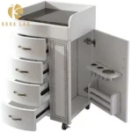 convenient salon trolley with drawer hair salon trolley for barber shop Salon Trolley With Dryer Holder