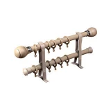 Corner Shower Curtain Pole /Aluminium Curtain Rod Brushed Nickel Track Styles Universal Size from China